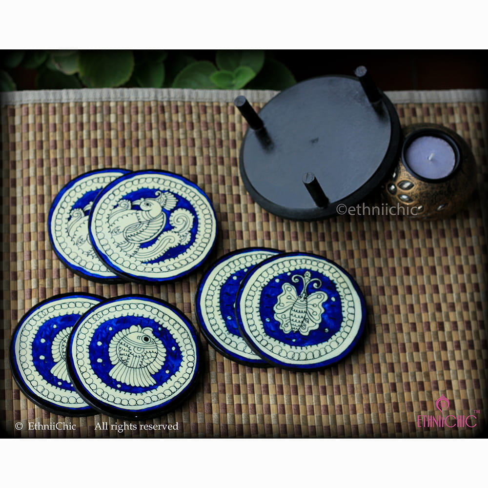 Coasters - Round - Tholu Blue image 0