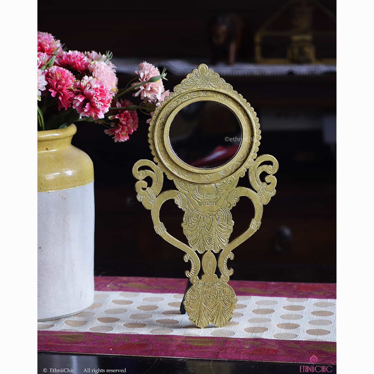 Wooden Aranmula Wall Frame with Mirror image 0