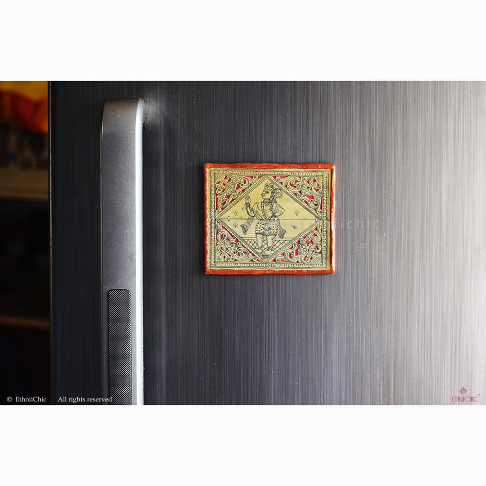 Pattachitra Hanuman Fridge Magnet image 1