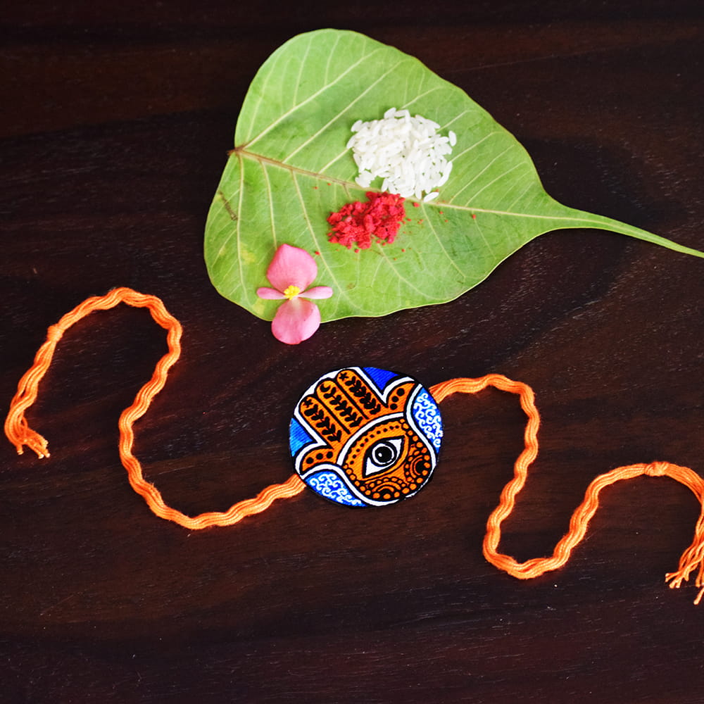 Handpainted Rakhi (On Seed Paper) Mandala Design 3 image 1