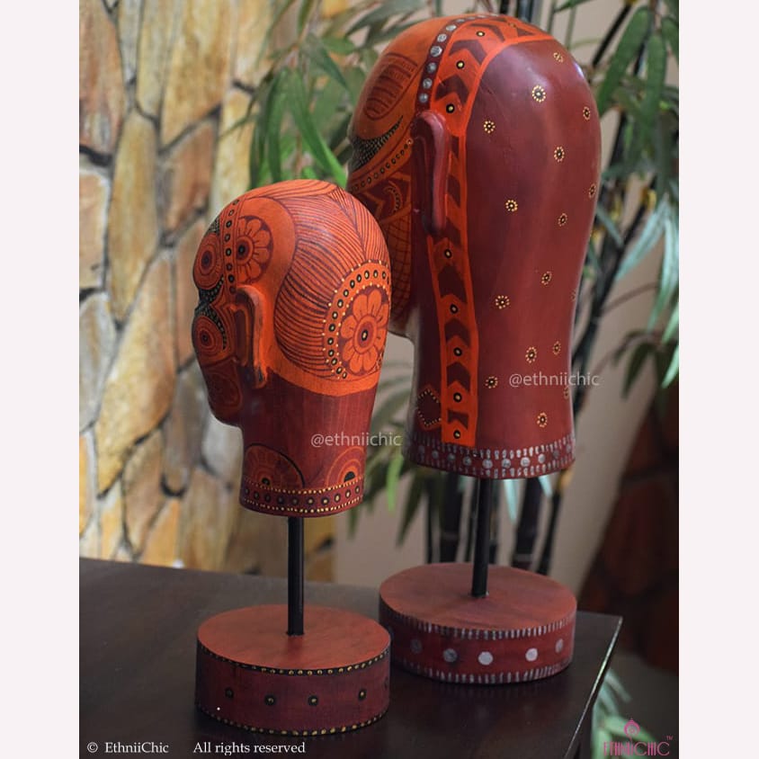 Theyyam Head set with stand 5 image 1
