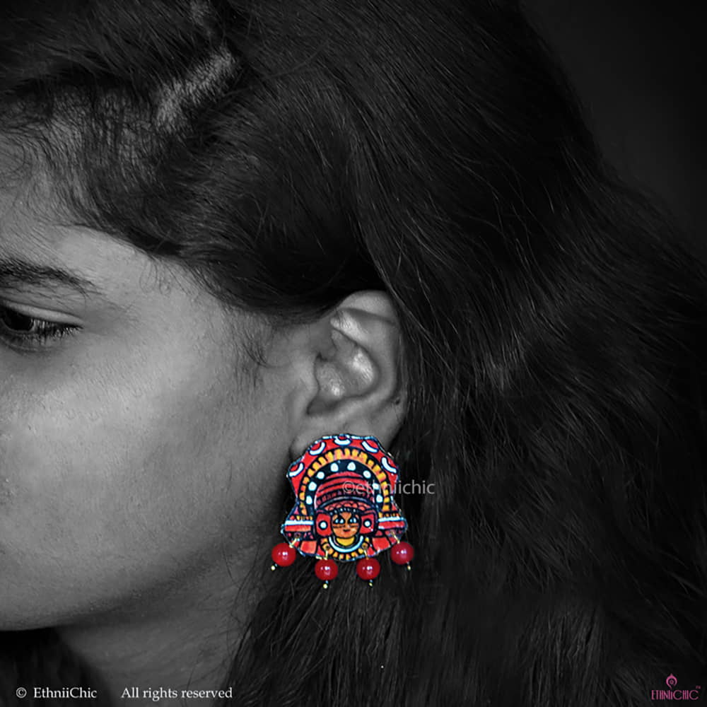 Handcrafted Thaiyam studs 3 image 1