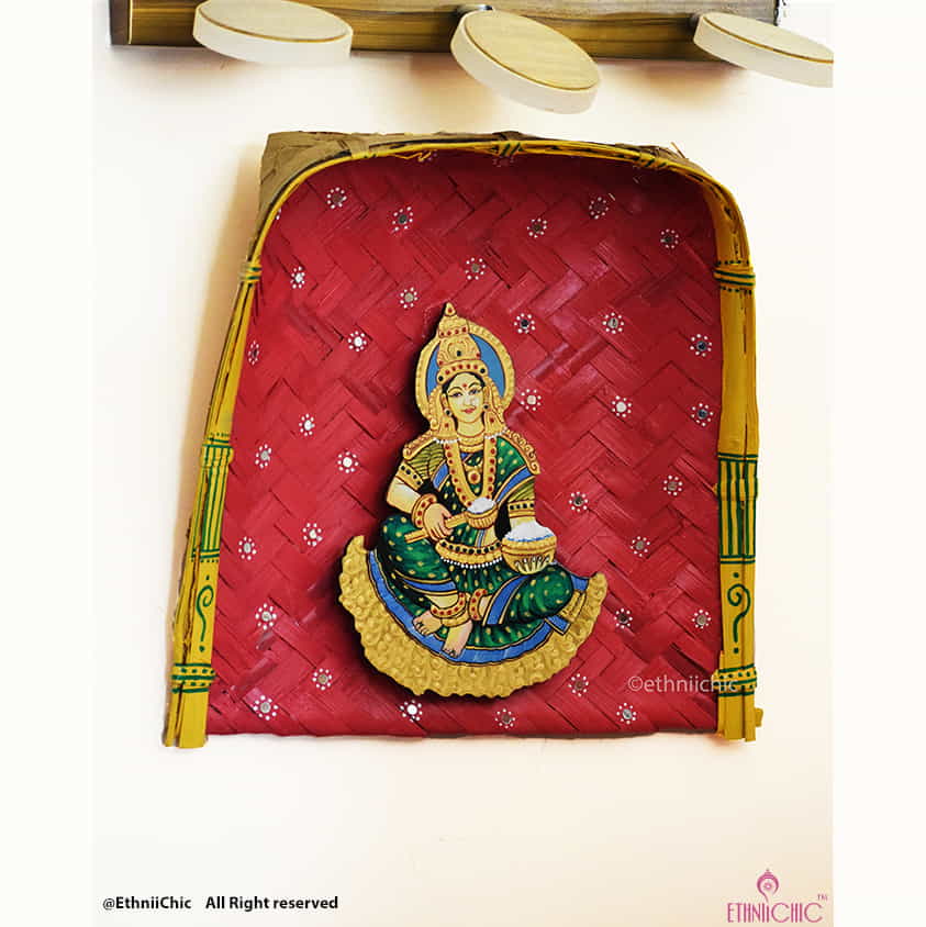 Wall Mounting Kulo with Annapoorneshwari Devi- Pink image 2