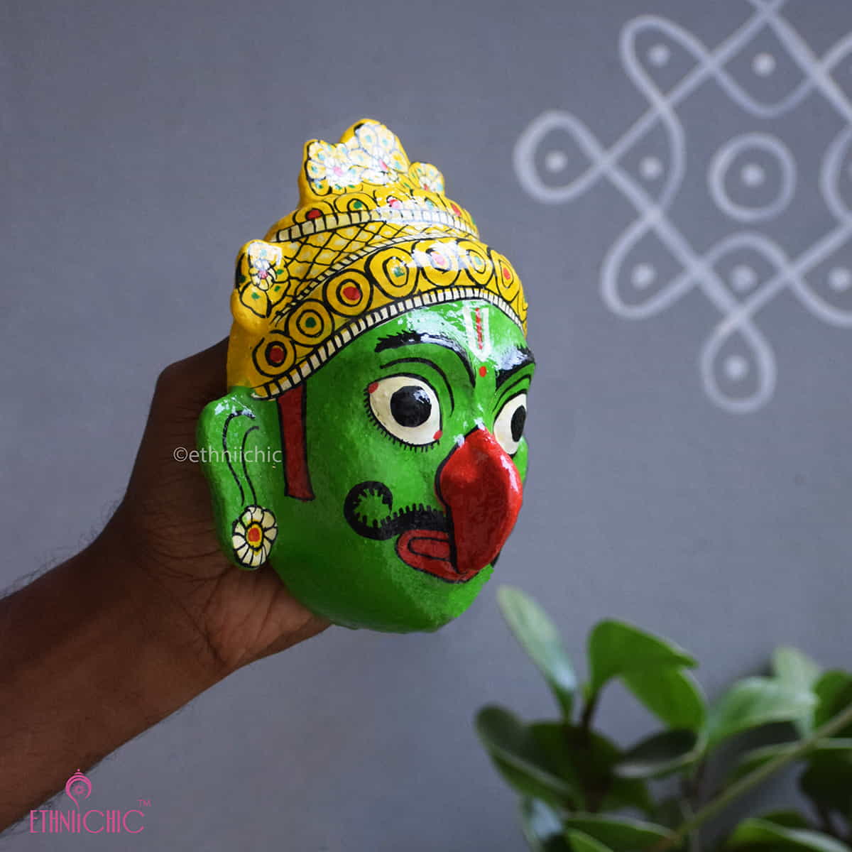 Garuda Cheriyal Mask - 6.5" image 1