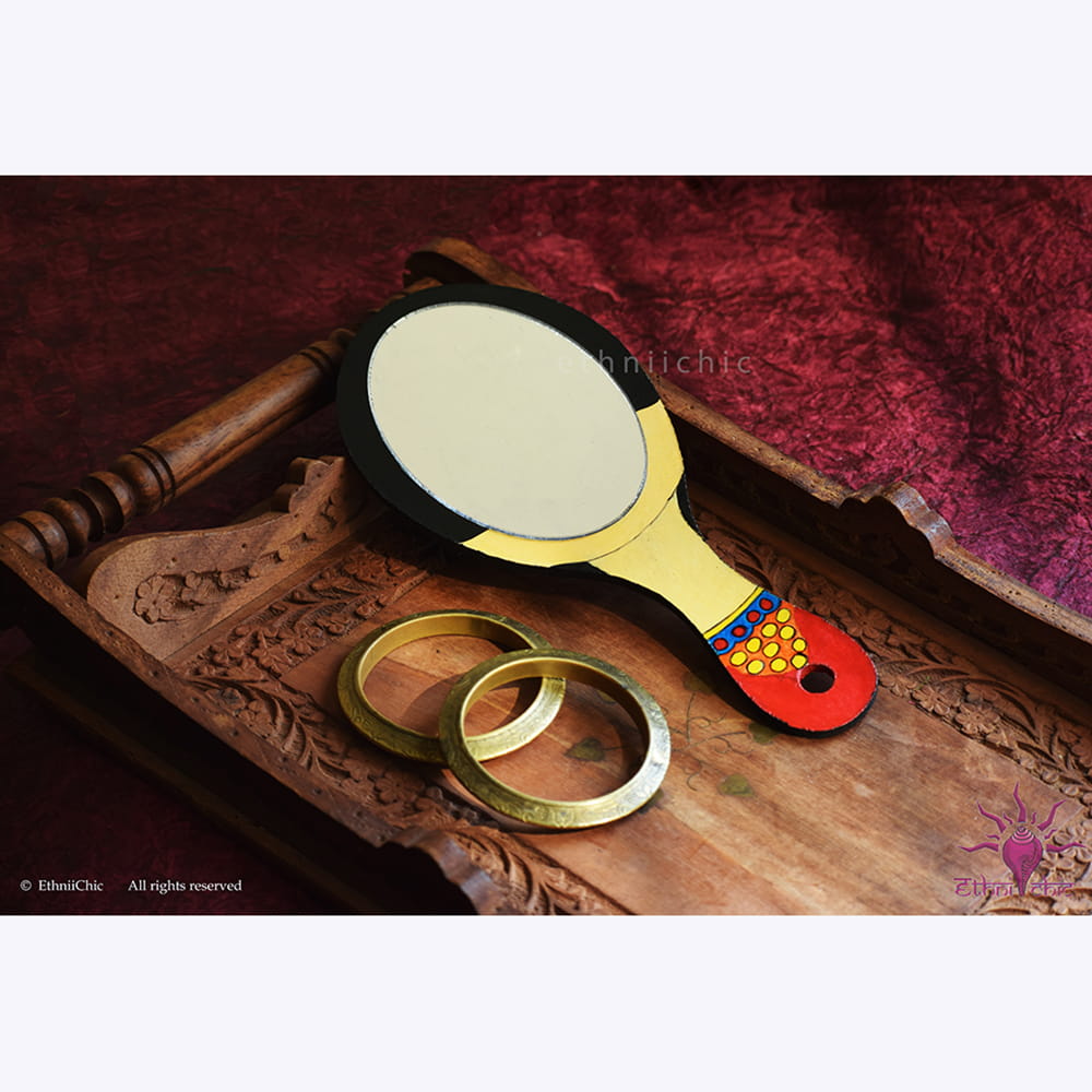 Hand painted Hand Mirror image 1