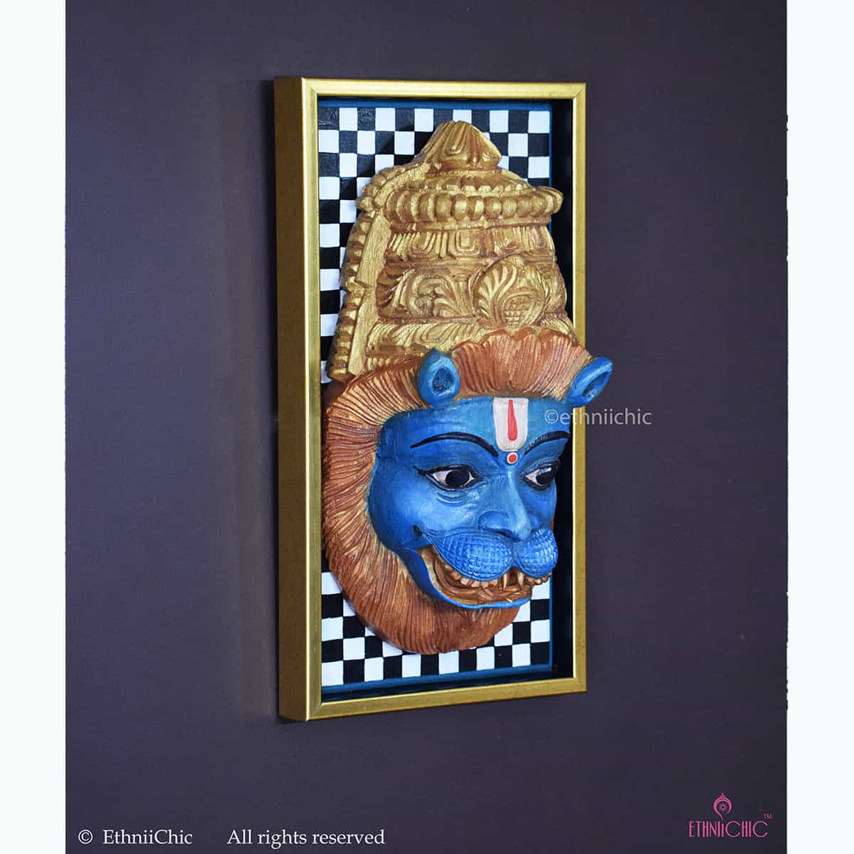 Wall Mounting Narasimha Head Frame image 5