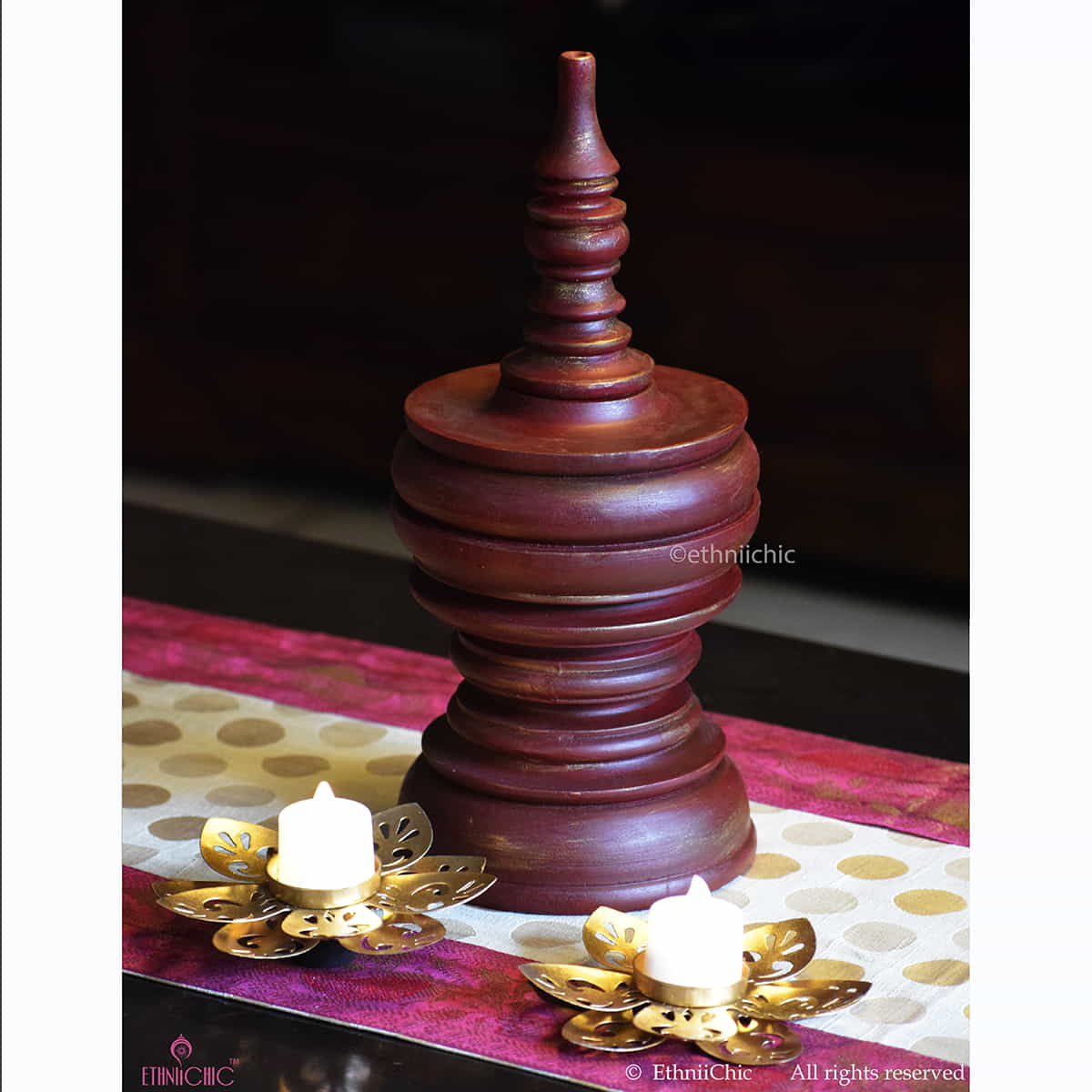 Wooden - Traditional Food Offering Vessel image 0