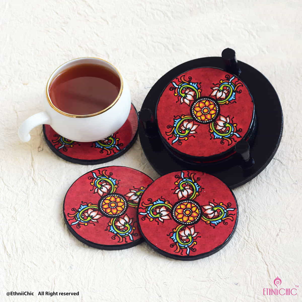Coasters - Round - Kerala Mural Motifs image 0