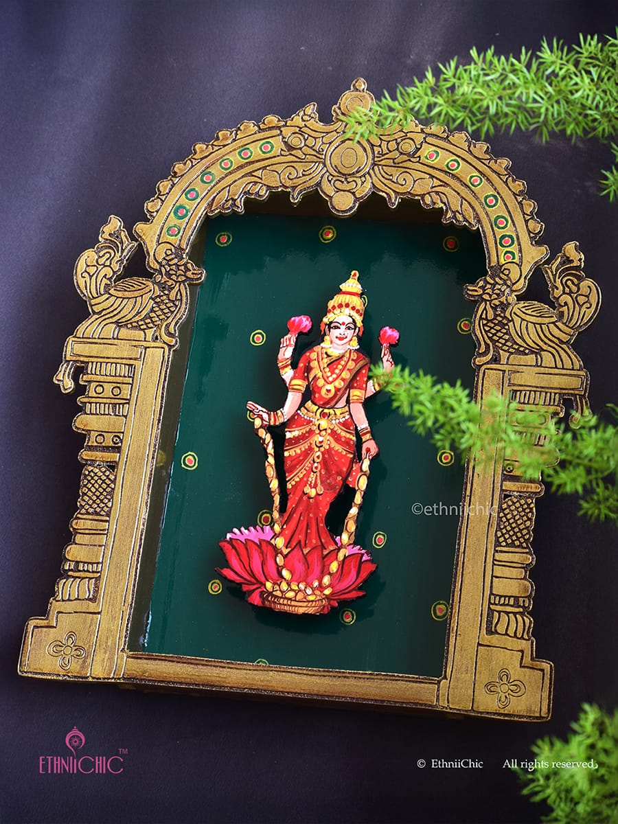 Wall Mounting Frame of Standing Mahalakshmi