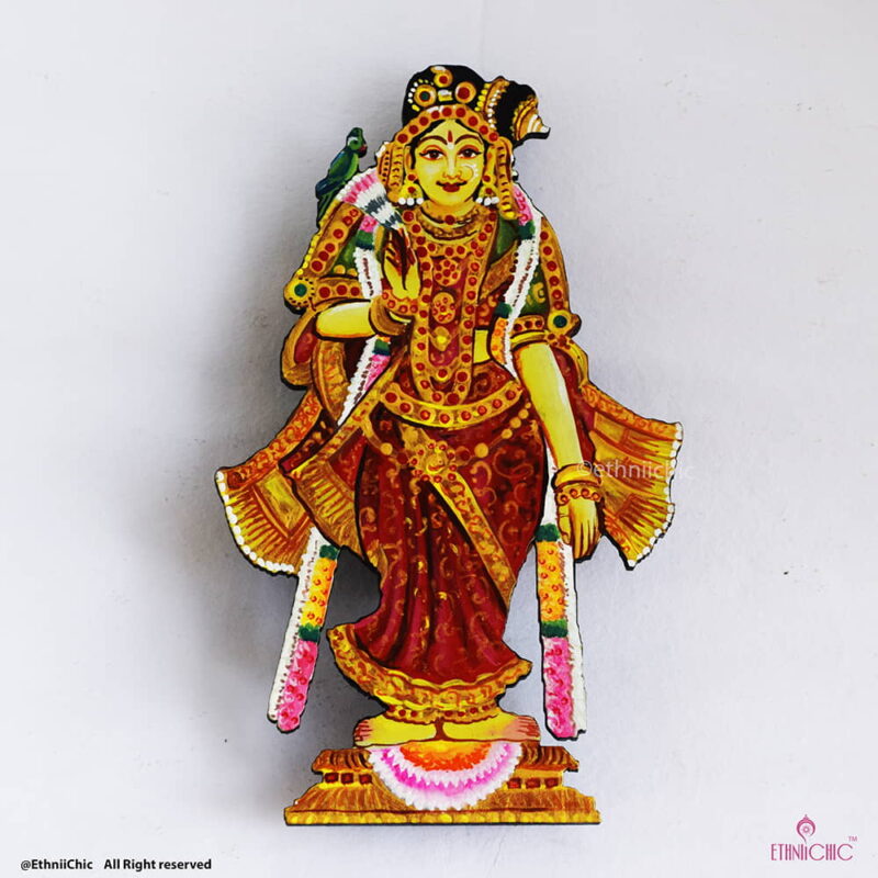 Hand painted Devi Meenakshi Cut out