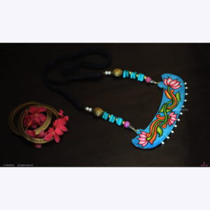 Hand painted Mural Motif Necklace 4