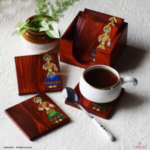 Hand painted Bommai Wooden Coasters