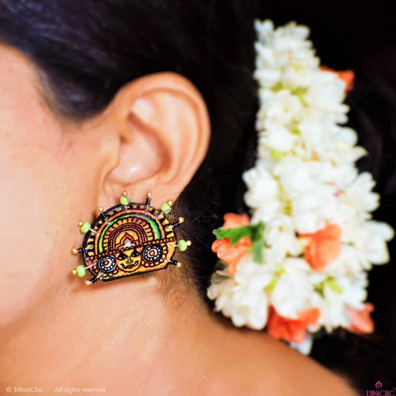 Hand painted Earrings - Thaiyyam