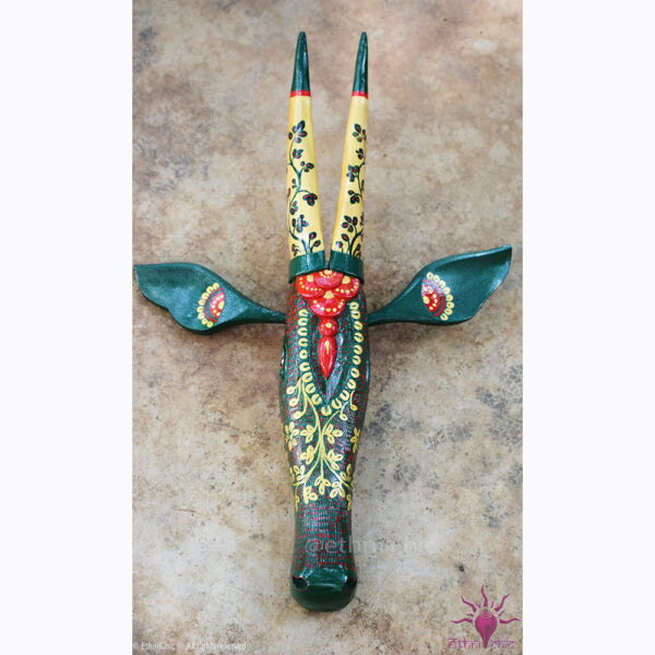 Hand painted Hand carved 18" Narrow Cow Head