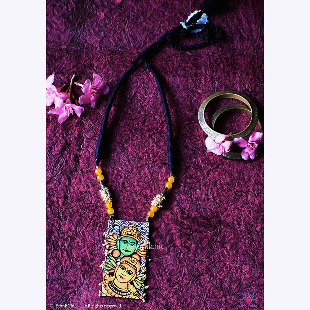 Hand painted Kerala Mural Neck piece 29