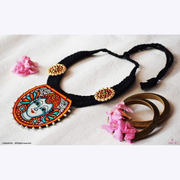 Hand painted Kerala Mural Neck piece 33