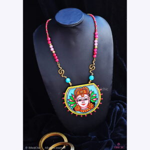 Hand painted Mural Necklace 36