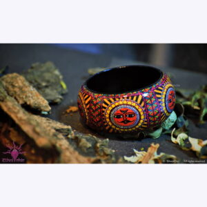 Madhubani Sun Hand crafted Wooden Bangle