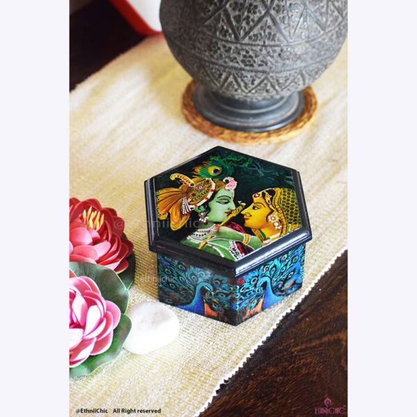 Multipurpose Hexagon box - Krishna Radha