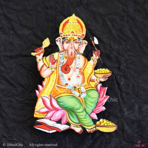 Hand Painted Tanjore Ganesha 2 Cut out