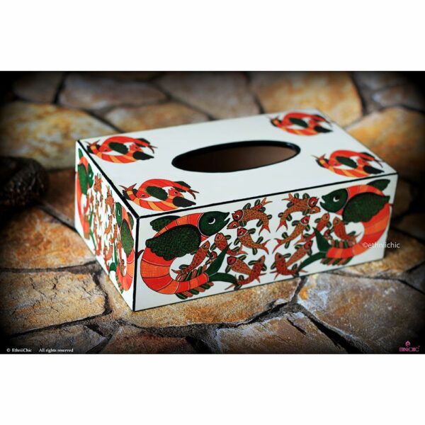 Family Tissue Box – Gond Fish