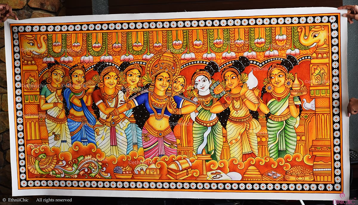parvathy chamayam kerala mural painting