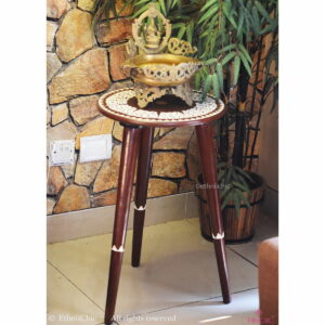 Handpainted Wooden Alpona Peg Table