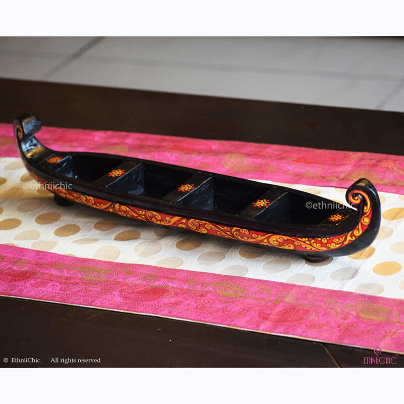 Wooden Hand painted Boat - Design 2