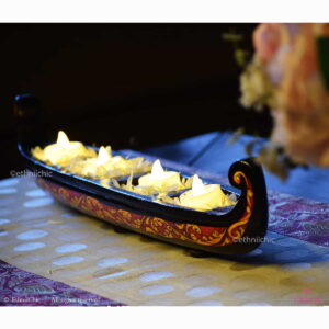 Wooden Hand painted Boat - Design 2