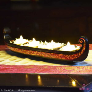 Wooden Hand painted Boat - Design 2