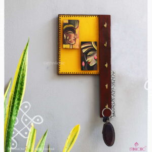 Raja-Rani Hand-Painted Wooden Key Holder