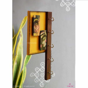 Raja-Rani Hand-Painted Wooden Key Holder