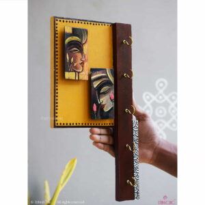 Raja-Rani Hand-Painted Wooden Key Holder